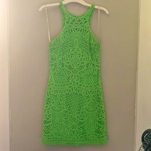 Lilly Pulitzer Hot Green Crocheted Jamie Dress (S)